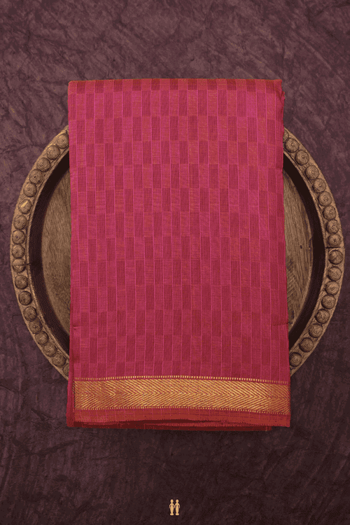 Paai Madippu Kattai Design Pink Kanchipuram Silk Saree