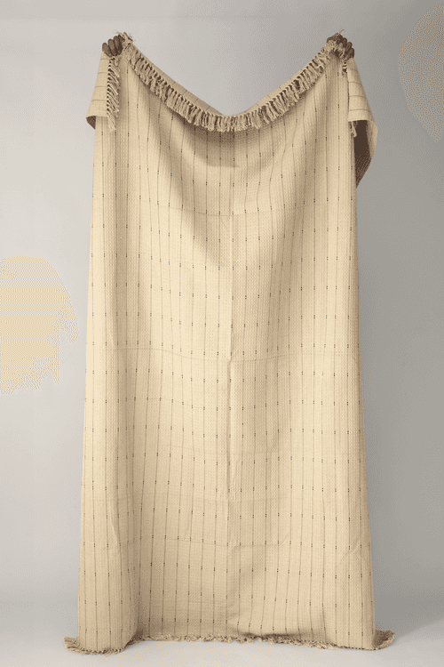 Cozy Cotton Throw Blanket Waffle Weave - Beige