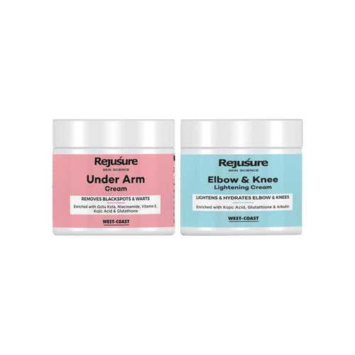 Rejusure Dark Spot Body Lightening Combo | Elbow & Knee Lightening Cream (50gm) & Under Arm Cream (50gm) - For Dark Neck & Underarms