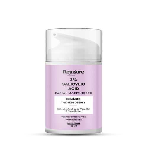 Rejusure 2% Salicylic Acid Moisturizer | Oil Control | Blemishes, Breakout & Blackheads | Rejuvenates and Renews | Skin Care - 50ml