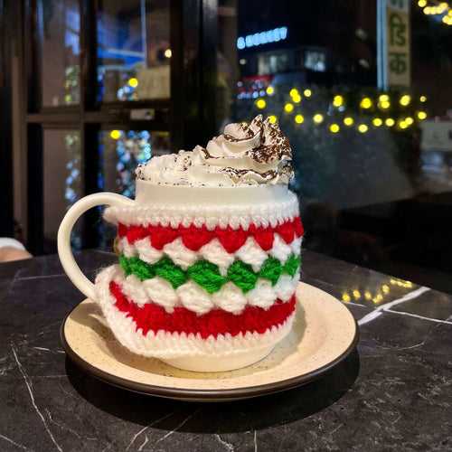 Crochet Mug Cozy - Christmas Colours