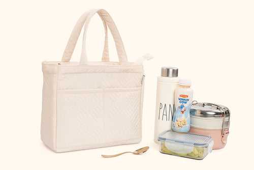 Lunch Bag (2 Pocket) - Cream