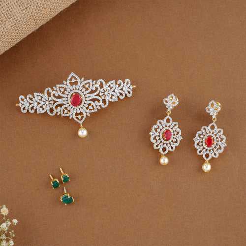 Double Shine Avikam Choker Set