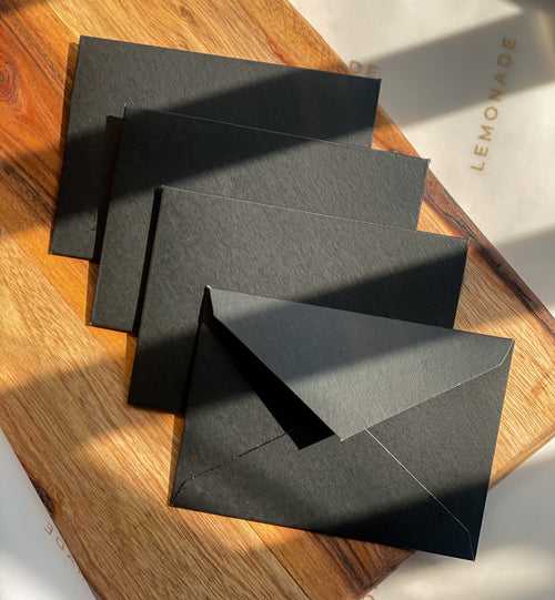Paper Envelopes - Matte Black - Set of 9