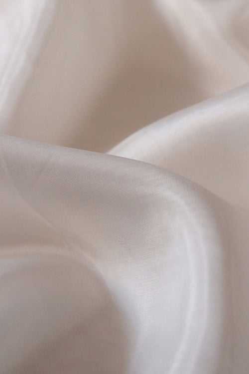 White Dyed Georgette Satin Fabric