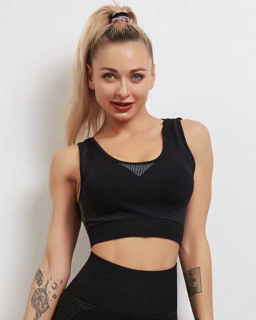 Tribeca Seamless Sports Bra - Black