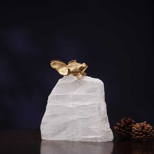 The Energy of Pisces - Natural Stone Fish Decor Showpiece