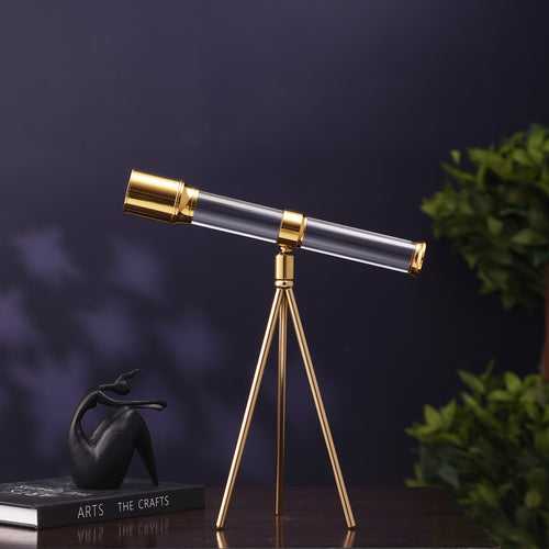 Prism Skywatcher - Metal & Crystal Telescope Table Showpiece - Style 2