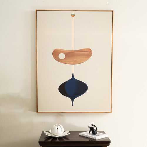 The Azure Drop Modern Abstract Print Wall Art (4 x 3 Feet)