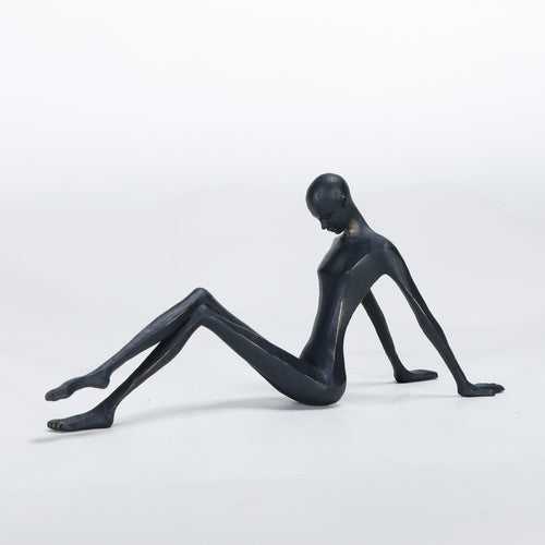 Silent Serenade:- Metal Human Table Sculpture