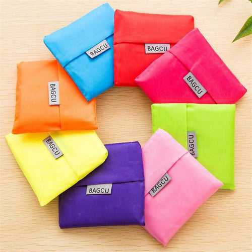 Portable Shopping Bag Folding Storage Bag (Random Color)