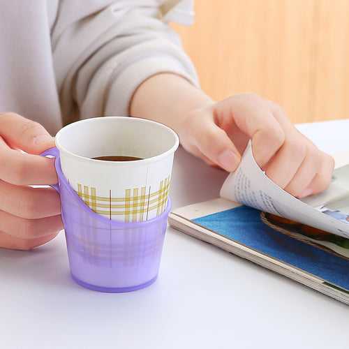 Disposable Paper Cup Holder Environmental Protection Plastic Cup Holder (Pack OF 10)