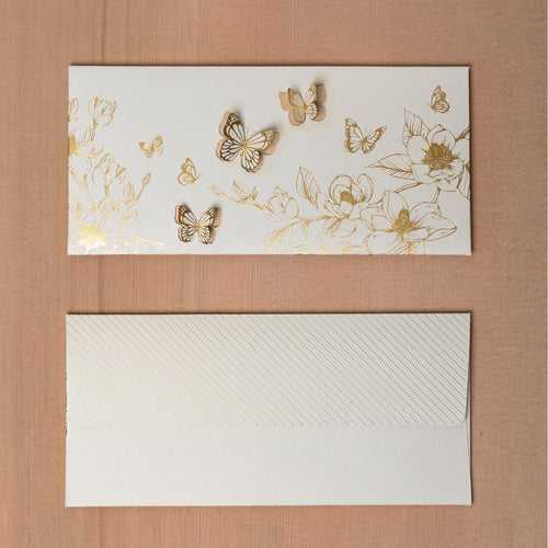 The Butterflies Laser-Cut Money Envelope - Set of 10 / Set of 50