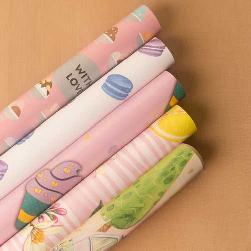 Sugar Rush Assorted Wrapping Papers - Set of 25
