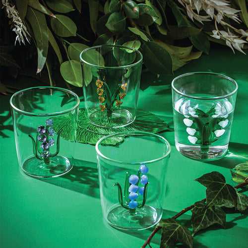 Lily Love 3D Glass Set - Set of 4