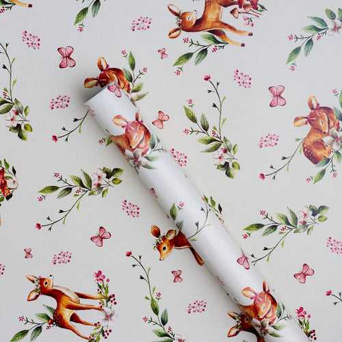 Ivory Baby Deer Wrapping Paper - Ivory - Set of 20 / Set of 40