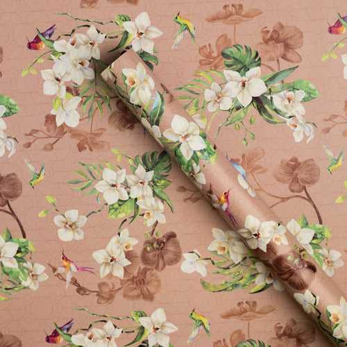 Serendipity Orchids Wrapping Paper - Beige - Set of 20 / Set Of 40