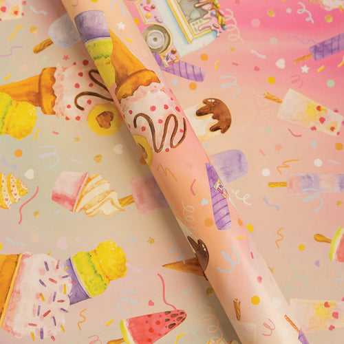 Ice-Cream Avalanche Wrapping Papers - Set of 20 / Set of 40