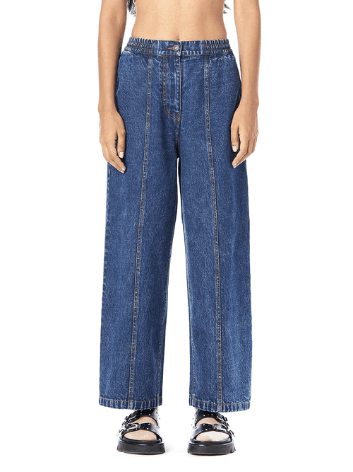 PANELED CROPPED JEANS