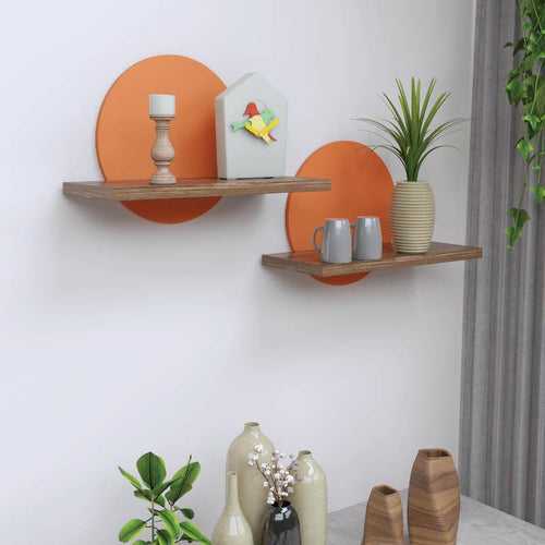 Half Circle Designer Modern Shelves Set of Two