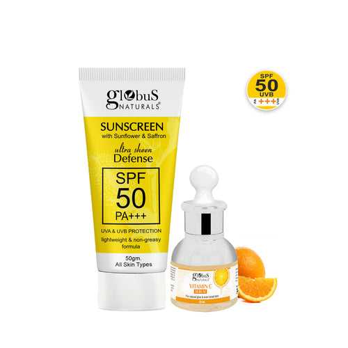 Summer Sizzle Set of 2 - Sunscreen 50 gm & Vitamin C Face Serum 30 ml