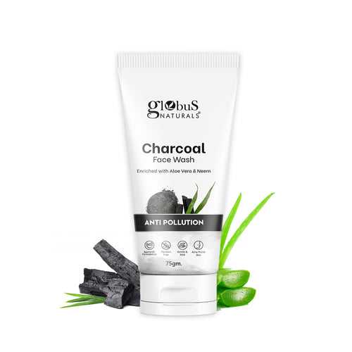 Anti Pollution Charcoal Face Wash For Oily & Acne Prone Skin, Deep Cleansing Formula, 75 gm