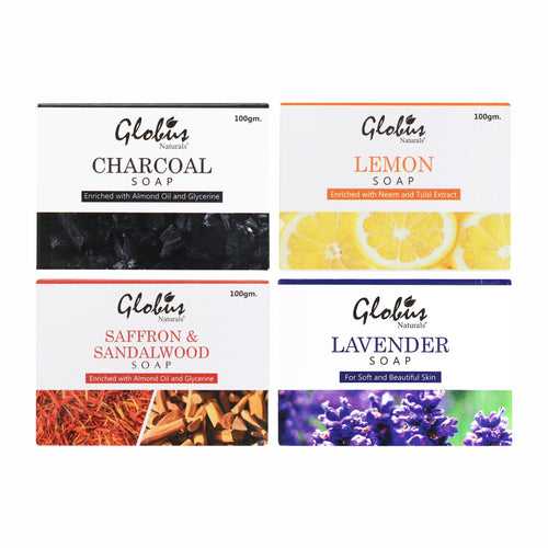 Globus Naturals Refreshing Soaps Pack of 4 (100gm. Each)