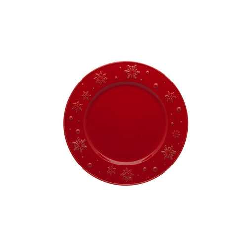 Snowflakes Dinner Plate 28cm Red