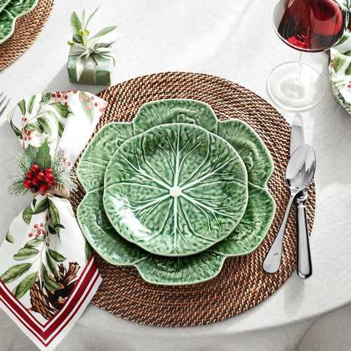 Cabbage Natural Plate Setting for Twelve