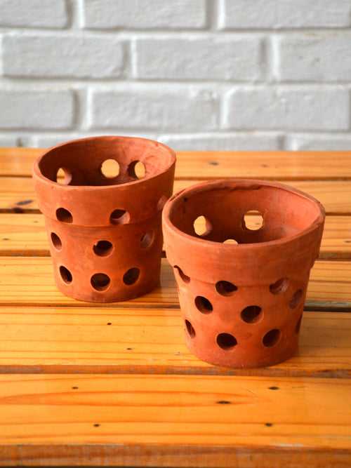 Orchid Terracotta Pot (Set of 2)