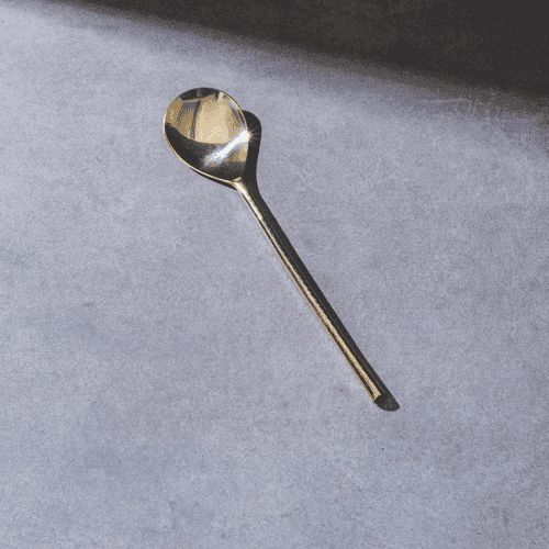 Brass hammered Serving Spoon