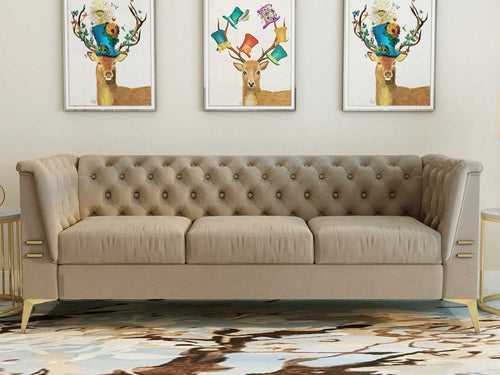 Duraster Chesterfield Premium Fabric Sofa #73