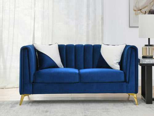 Diana 2 Seater Fabric Sofa (Azure Blue) #67
