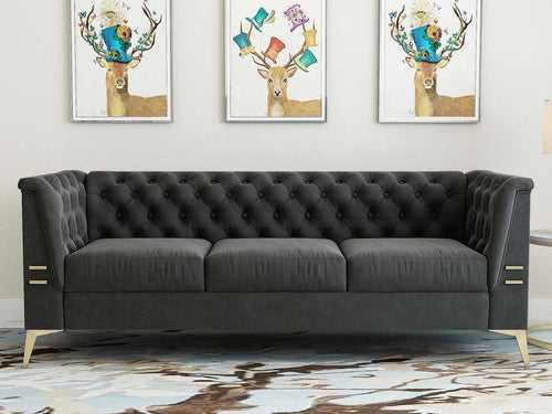 Duraster Chesterfield Premium Fabric Sofa #72