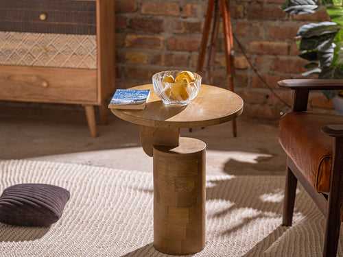 Duraster New York Wooden Round Side Table #2