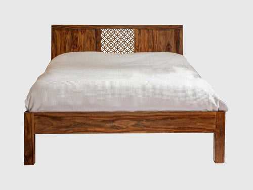 Duraster Vismit Solid Sheesham Wood Carved King Bed #1