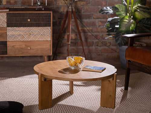 Duraster New York Wooden Round Coffee Table #2