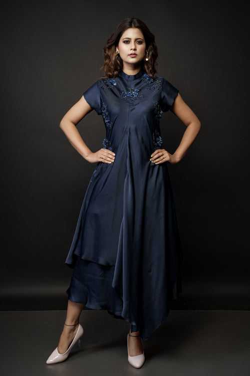 Embellished Designer Layered Gown - 1391