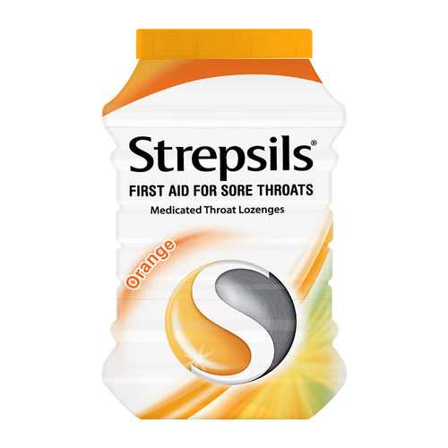 Strepsils Orange 100s- Medicated Lozenges for Sore throat