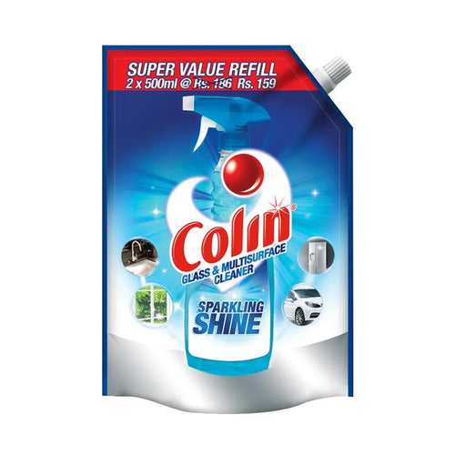 Colin Glass and Surface Cleaner with Shine Boosters Refill, Regular - 1L