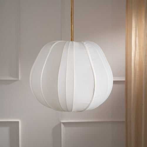 Luxe Collection - Berlin Lamp  - Premium Chiffon Fabric, Metallic Spacer, Soft Warm Glow, Mood Enhancement Lamps