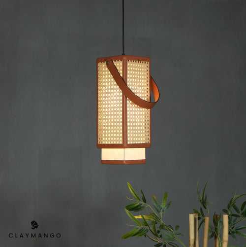 Kosha Pendant - Unique handmade Woven Hanging Pendant Light, Natural/Cane Pendant Light for Home restaurants and offices.