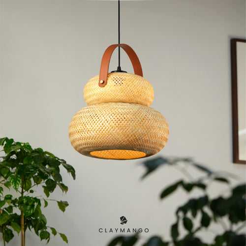 Stupa : Unique handmade Woven Hanging Pendant Light, Natural/Bamboo Pendant Light for Home restaurants and offices.