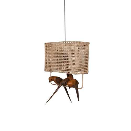 Birdie Cane Pendant Lamp - 3 Bird Lamp