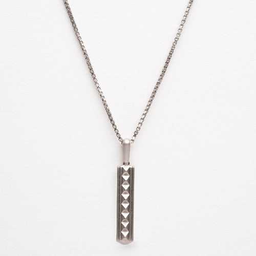 Obelisk Pendant - Satin Silver