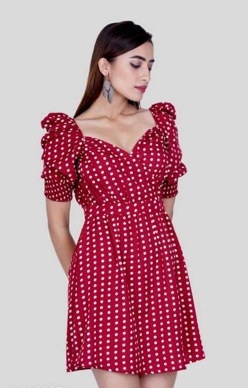 Hot Red Polka Dot Dress