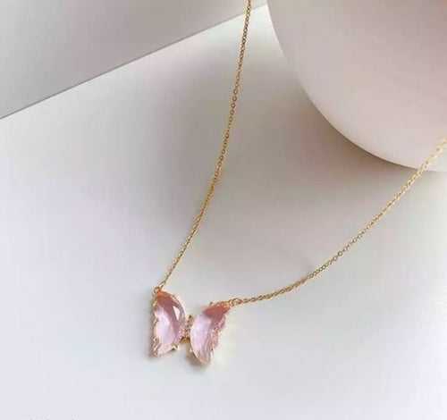 Enchanted Crystal Butterfly Necklace