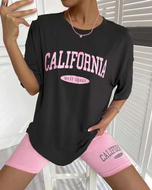 California Black Oversized T-Shirt
