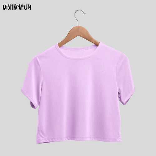 Lilac Crop Top T-Shirt