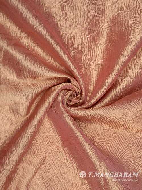 Rust Semi Banaras Fabric - EB6796